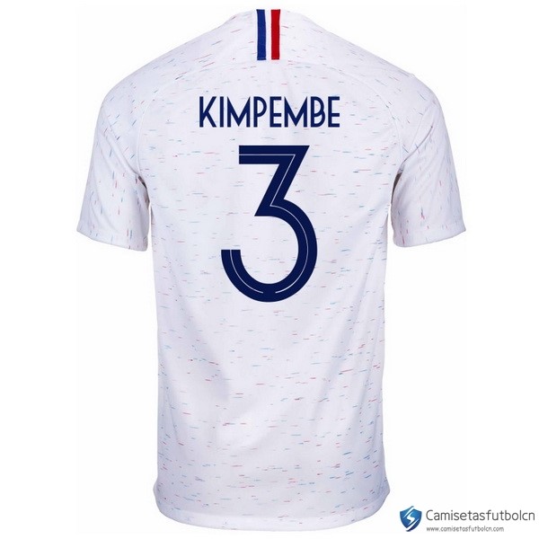 Camiseta Seleccion Francia Segunda equipo Kimpembe 2018 Blanco